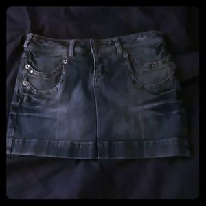 Jean mini skirt